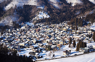 大湯通りと常盤屋旅館のイメージ